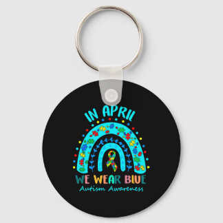 In april Draag we de blauwe autisme van waren Sleutelhanger