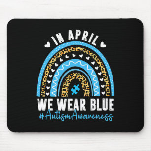 In april Draag we de blauwe maand van het bewustzi Muismat