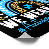 In april Draag we de blauwe maand van het bewustzi Poster (Hoek)