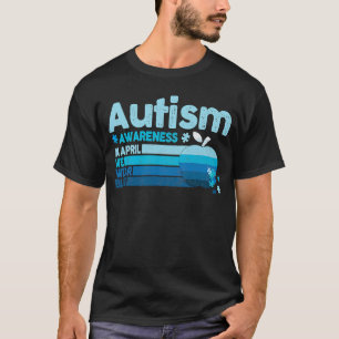 In april Draag we de blauwe steun voor autisme T-shirt