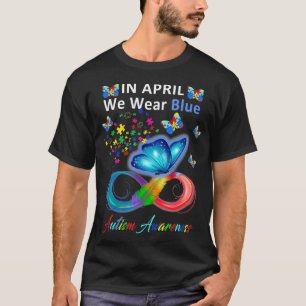 In april Draag we een blauwe autisme autisme T-shirt