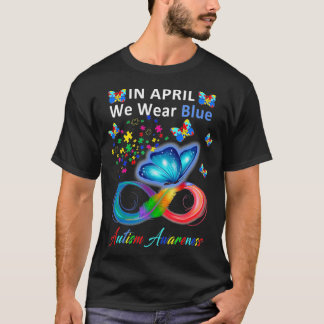 In april Draag we een blauwe autisme autisme T-shirt