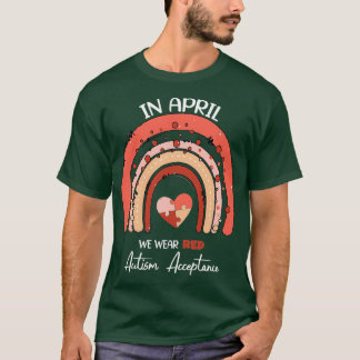 In april Draag we het bewustzijn van de Rode Autis T-shirt