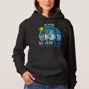 In april Draag we het bewustzijn van een blauw aut Hoodie