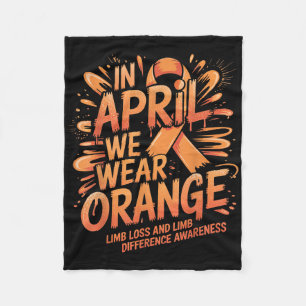 In april Draag we Oranje ledematen verlies ledemaa Fleece Deken