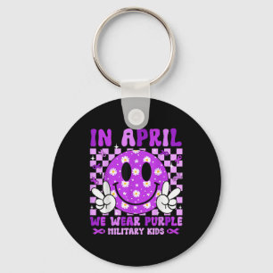 In april Draag we Paarse voor de Kinder Smile Fa Sleutelhanger