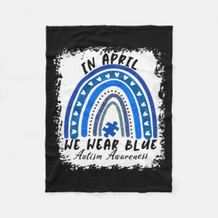 In April dragen we Blauwe Autisme Bewustzijn Autis Fleece Deken