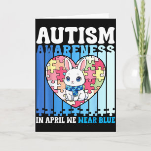 In April dragen we Blauwe Autisme Bewustzijn Konij Kaart