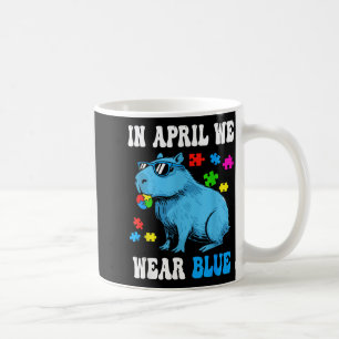 In april dragen we blauwe autismegerelateerde capy koffiemok