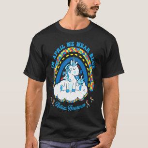 In April dragen we blauwe puzzelstukken eenhoorn a T-shirt