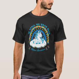 In april dragen we blauwe puzzelstukken eenhoorn a t-shirt
