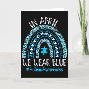 In april dragen we blauwe regenboog autisme bewust kaart