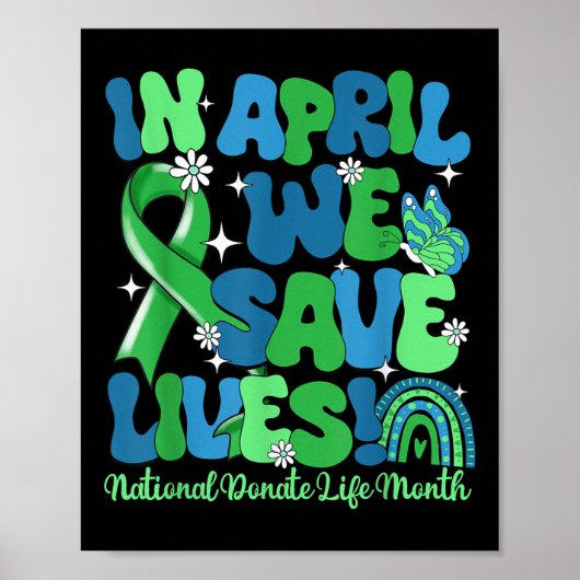 In april redden we levens Orgaandonatie Doneer Lev Poster (Voorkant)