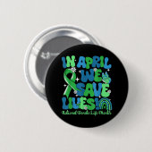 In april redden we levens Orgaandonatie Doneer Lev Ronde Button 5,7 Cm (Voorkant /achterkant)