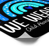 In April We Wear Blue Child Abuse Prevention Aware Poster (Hoek)