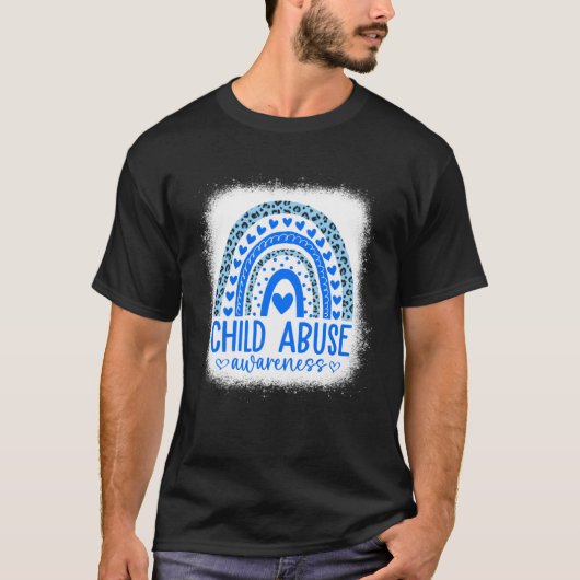 In April We Wear Blue Cool Child Abuse Prevention T-shirt (Voorkant)