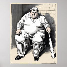 In at Eleven - Archival Cricket Print