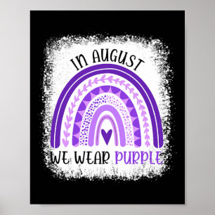 In augustus Draag we de maand van Paarse overdoser Poster