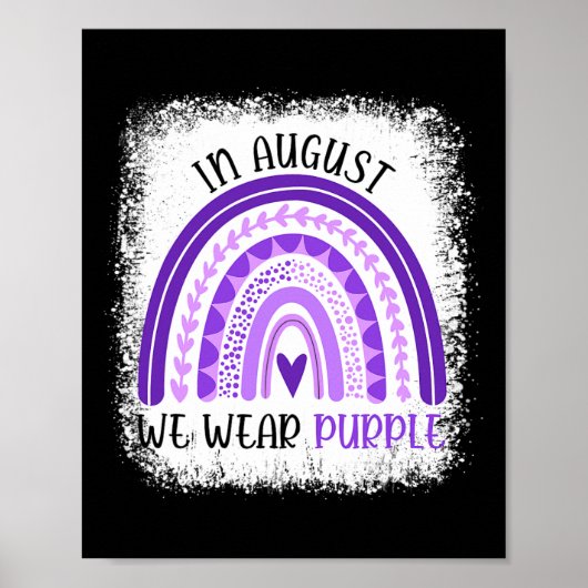 In augustus Draag we de maand van Paarse overdoser Poster (Voorkant)