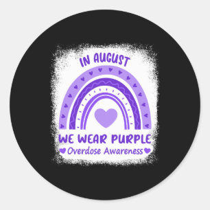 In augustus Draag we de maand van Paarse overdoser Ronde Sticker