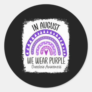 In augustus Draag we de maand van Paarse overdoser Ronde Sticker
