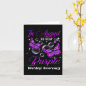 In augustus Draag we Paarse Butterfly overdosis Aw Kaart (Gele Bloem)