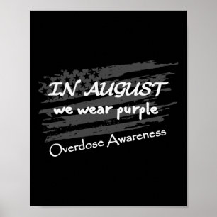 In augustus Draag we Paarse Overdose Awareness USA Poster