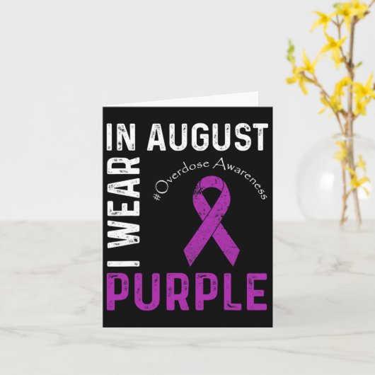 In augustus Draag we Paarse overdosis bewustwordin Kaart (Gele Bloem)