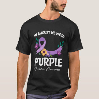 In augustus Draag we Paarse preventie van overdosi T-shirt