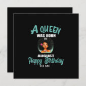 In augustus werd een koningin geboren kaart (Voorkant / Achterkant)