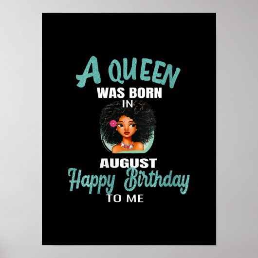 In augustus werd een koningin geboren poster (Voorkant)