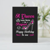 In Augustus Werd Een Koningin Geboren Verjaardag V Informatiekaartje (Staand voorkant)