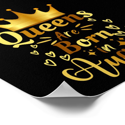 In augustus worden koninginnen geboren poster (Hoek)