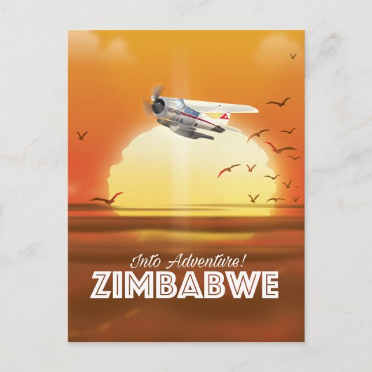 In avontuur! Reisposter Zimbabwe Briefkaart (Voorkant)