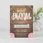 In Baby shower met volledige openbaring Floral Kaart (Staand voorkant)