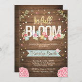 In Baby shower met volledige openbaring Floral Kaart (Voorkant / Achterkant)