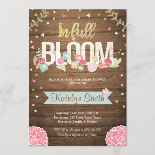 In Baby shower met volledige openbaring Floral Kaart