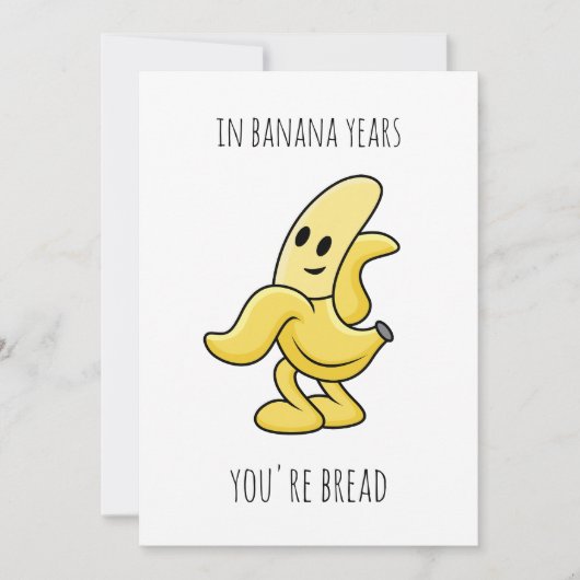 In Banana Jaren Grappig Verjaardagscadeau Kaart (Voorkant)
