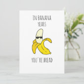 In Banana Years Funny Birthday Feestdagenkaart (Staand voorkant)
