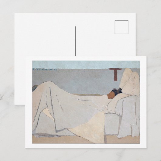 In Bed, Edouard Vuillard Briefkaart (Voorkant / Achterkant)