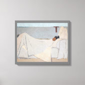 In Bed, Edouard Vuillard Canvas Afdruk (Voorkant)
