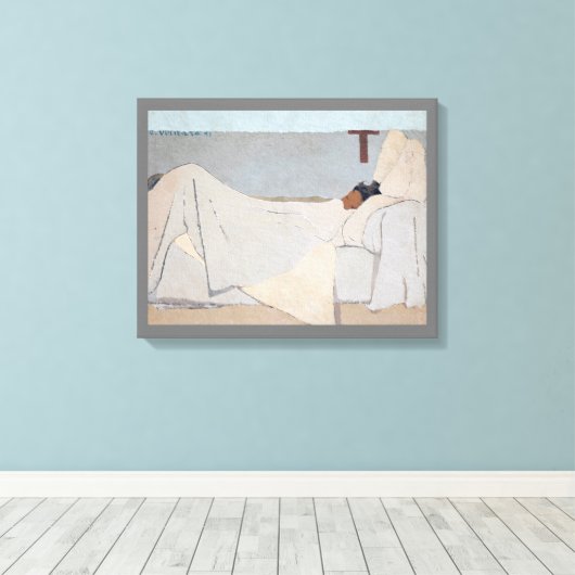 In Bed, Edouard Vuillard Canvas Afdruk (Insitu (Houten vloer))