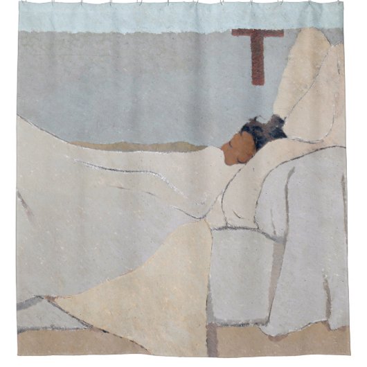 In Bed, Edouard Vuillard Douchegordijn (Voorkant)
