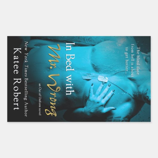 In bed met Mr. Wrong door Kate Robert Rechthoekige Sticker (Voorkant)