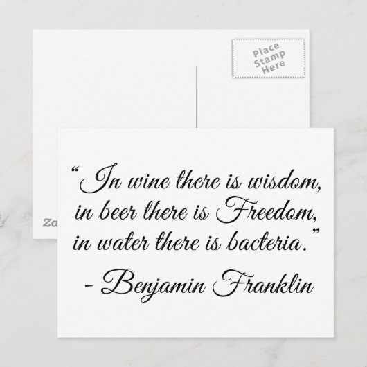 In Beer is er vrijheid! Briefkaart (Voorkant / Achterkant)