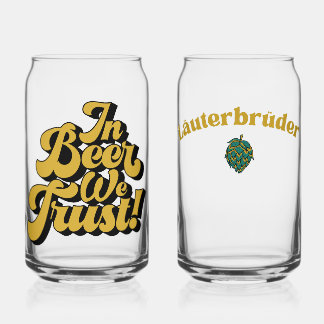 In Beer we trust Blikvorm Glas