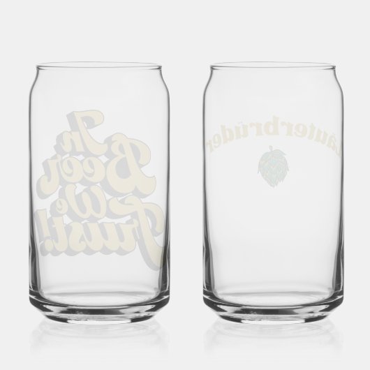 In Beer we trust Blikvorm Glas (Achterkant)