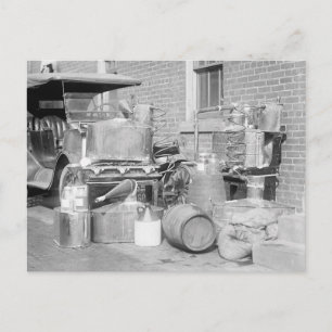 In beslag genomen illegale drankstokerij, 1922 briefkaart