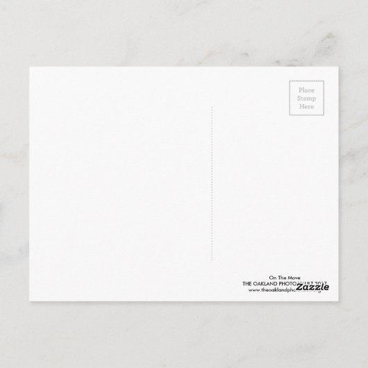 In beweging... briefkaart (Achterkant)