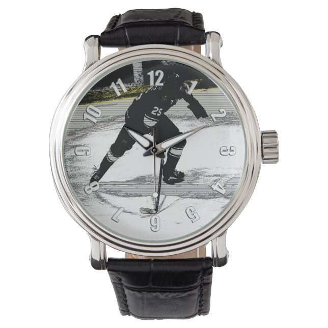 In beweging - Hockey Player Horloge (Voorkant)